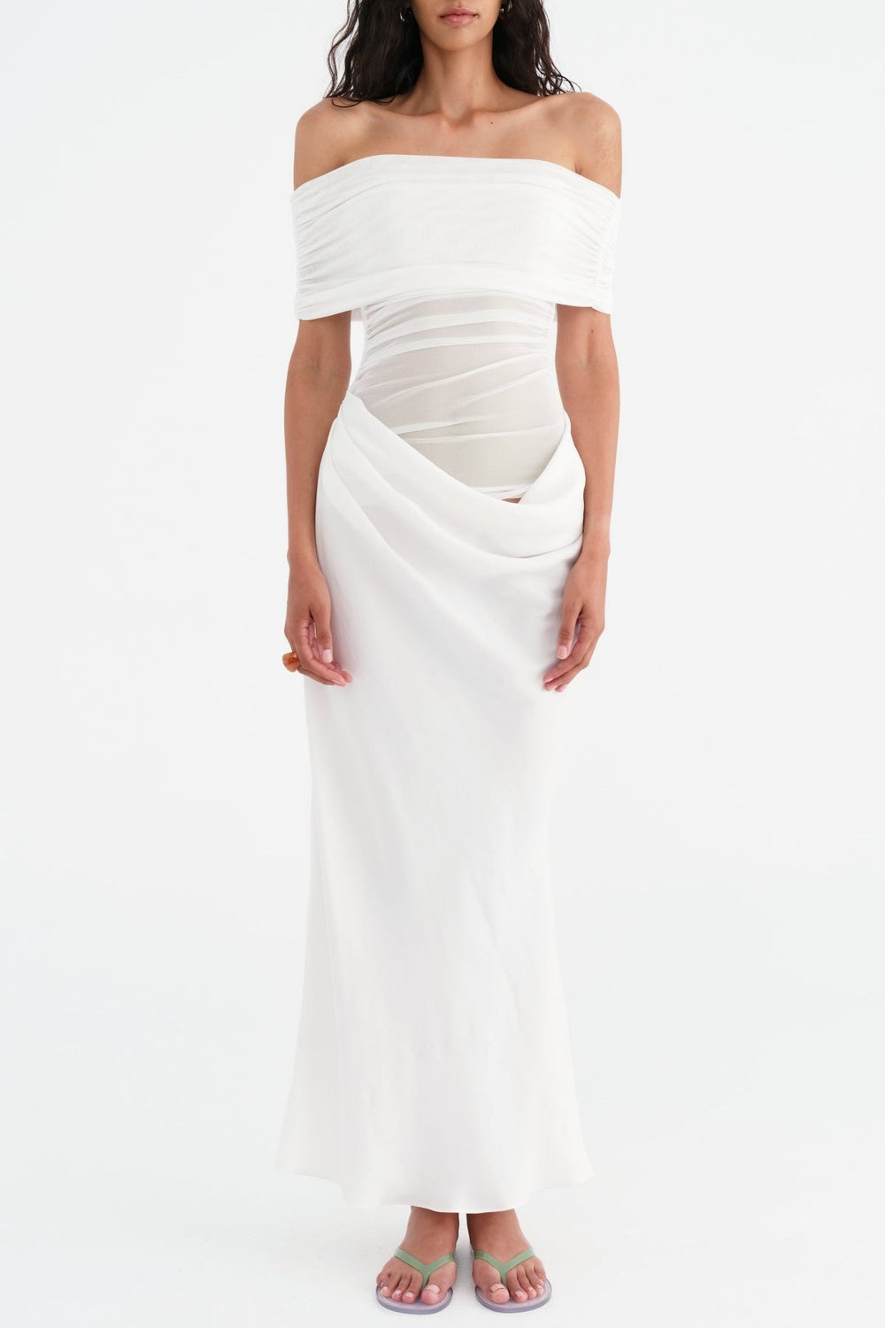 Lydia | Maxikleid mit drapiertem Rücken