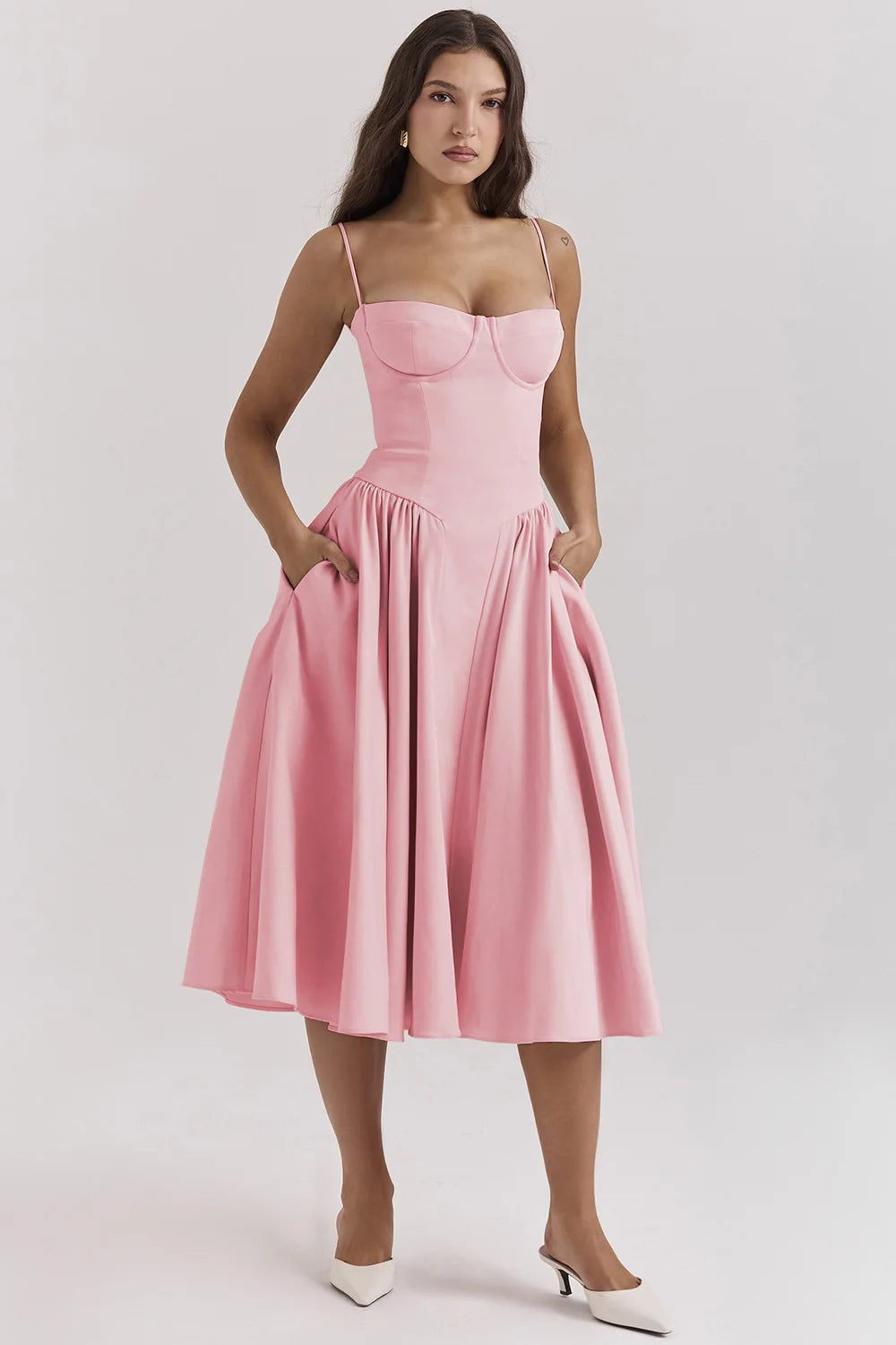 Michaela | Ärmelloses Midikleid