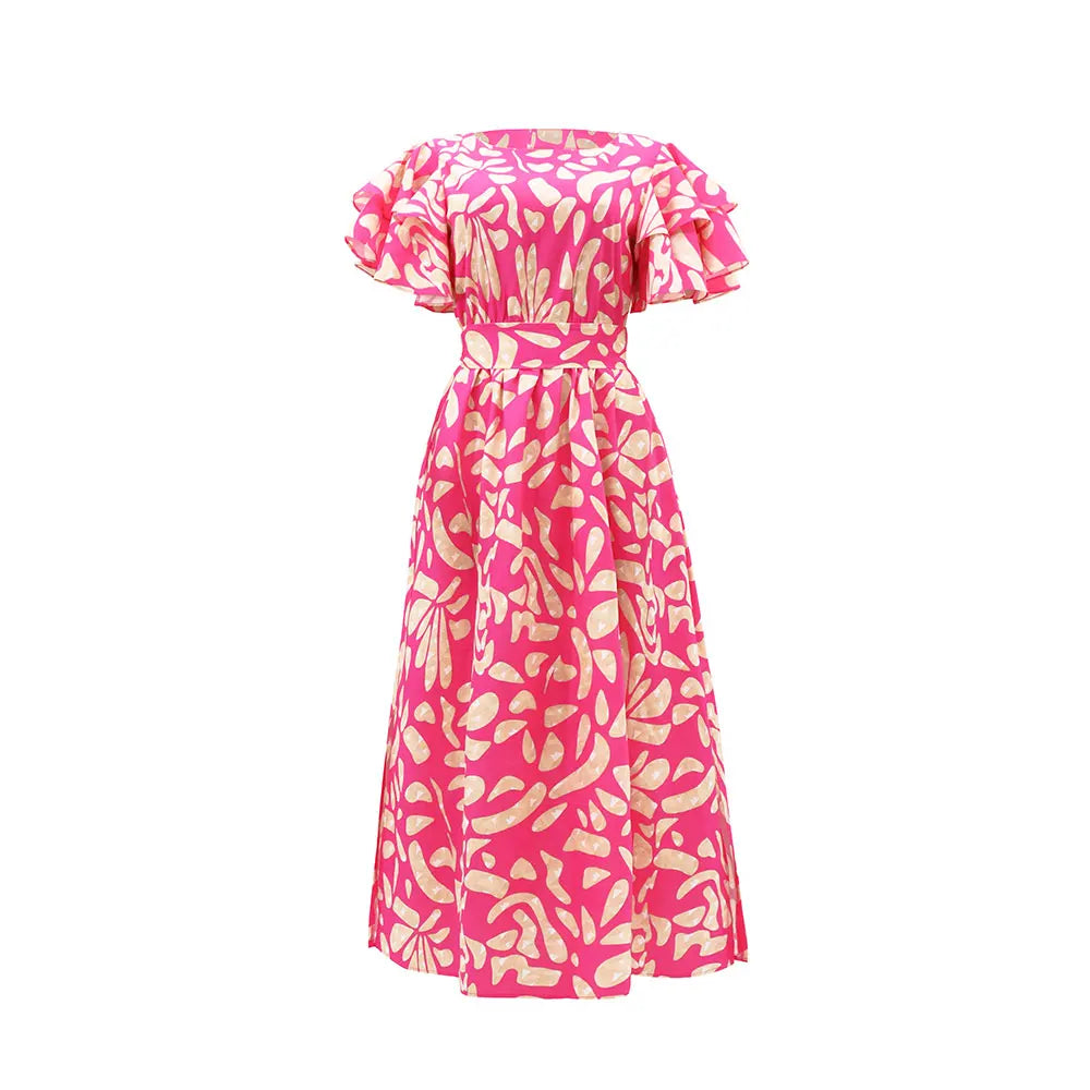 Celestia | Vintage Rüschen Maxikleid