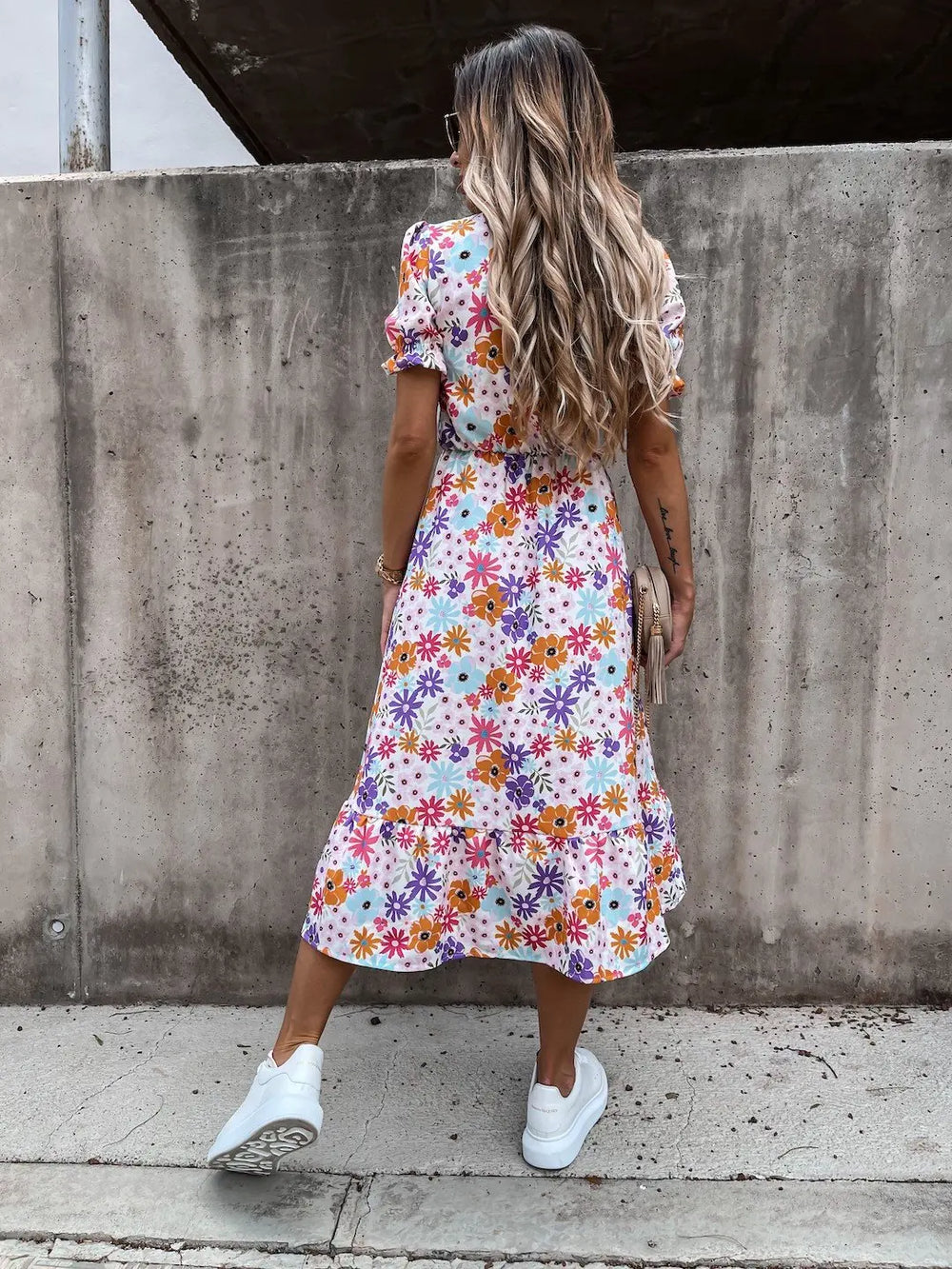 Naila | Elegantes Blumenmuster Kleid