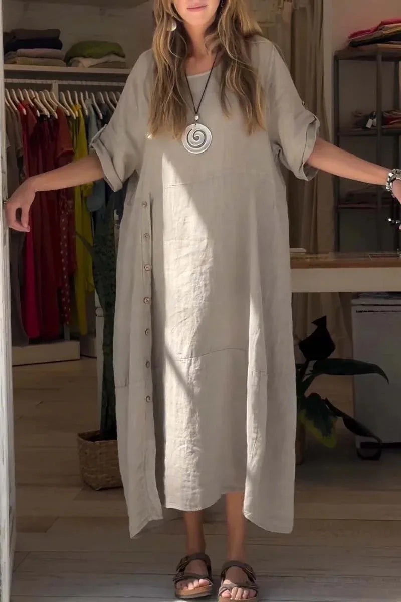 Sélena | Elegantes und Casual Kleid mit Knöpfen