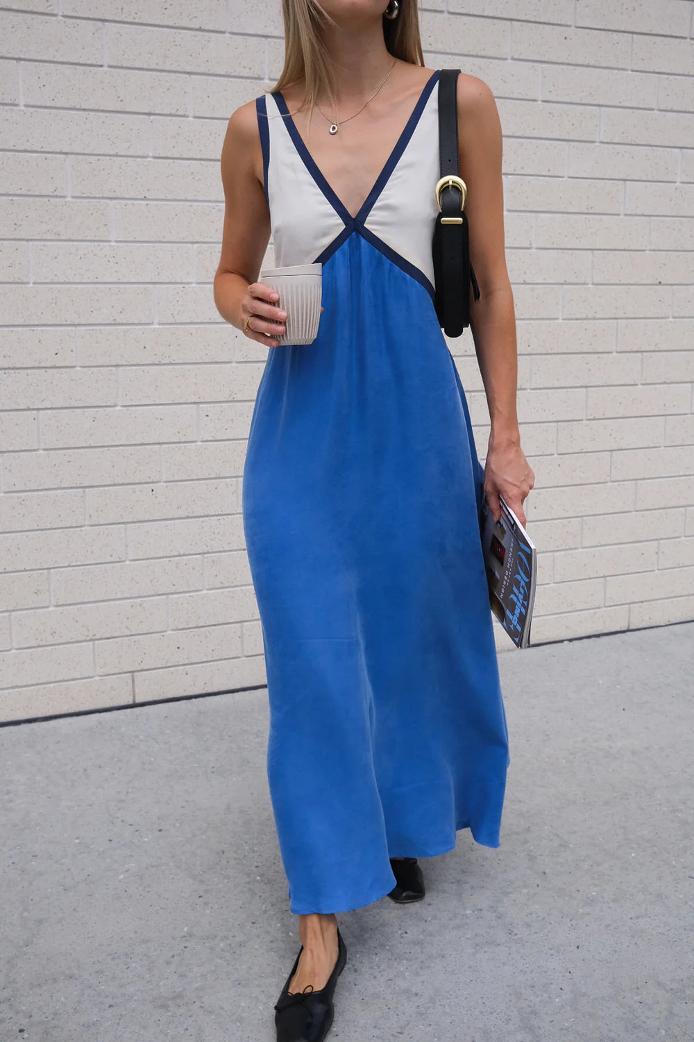 Jacky | Leichtes Maxikleid mit V-Ausschnitt
