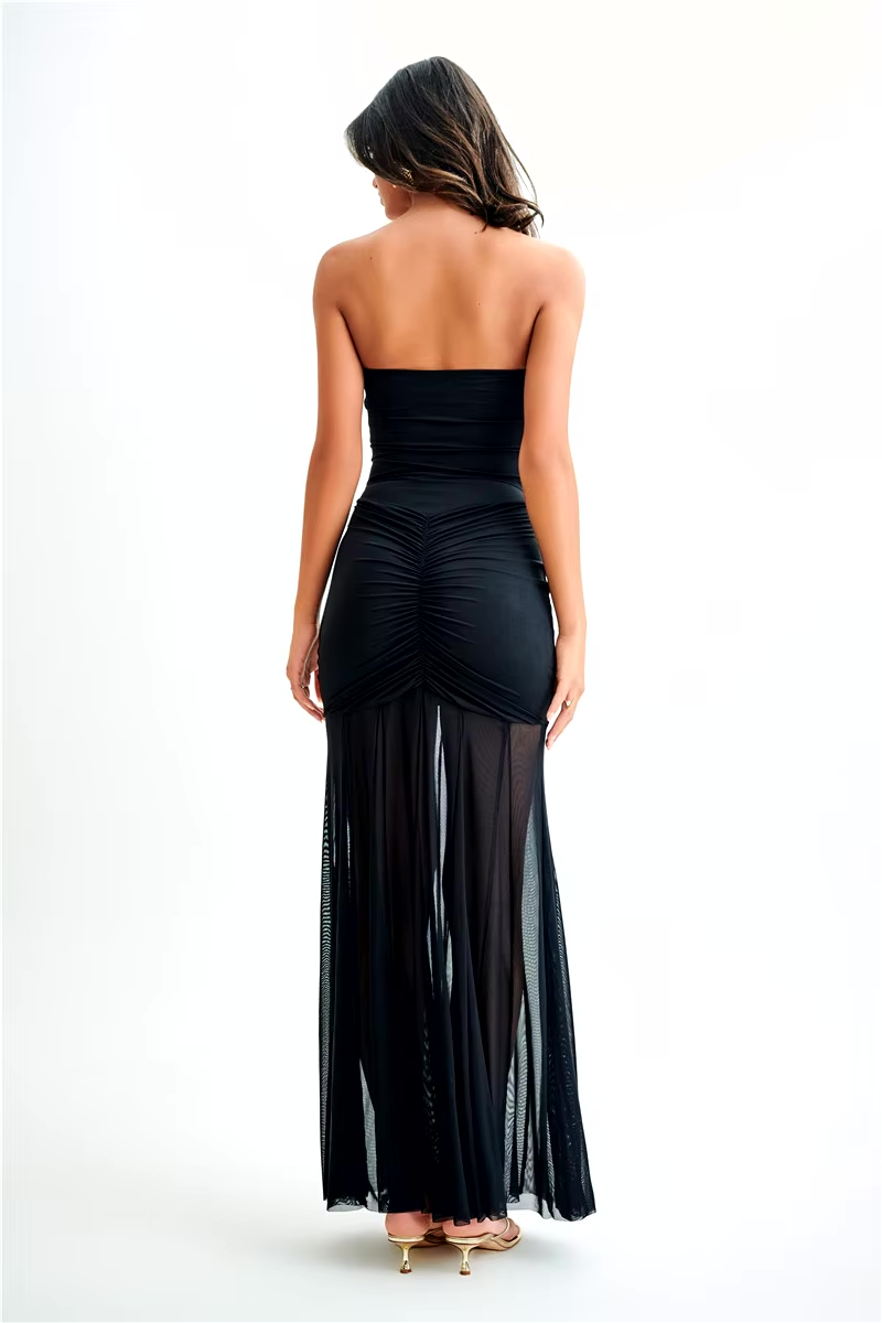 Celeste | Elegantes Maxikleid mit Drapierungen