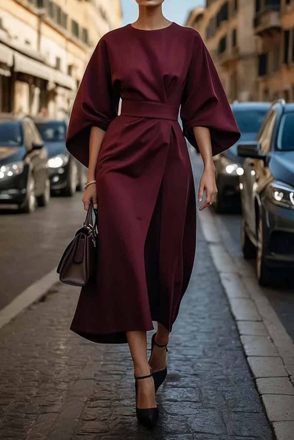 Ione | Maxikleid mit Laternenärmeln