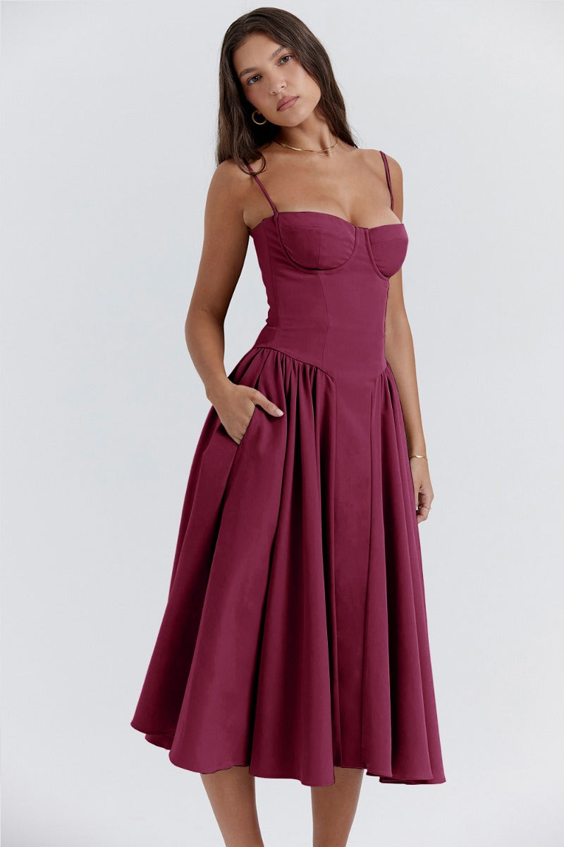 Michaela | Ärmelloses Midikleid