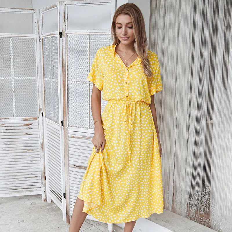 Florienne Vintage-Hemdkleid mit Taillengürtel