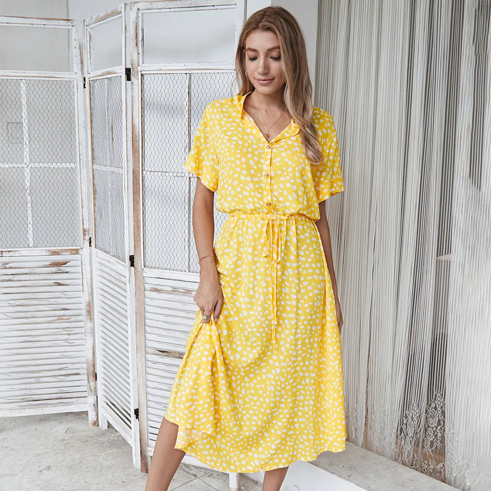 Florienne Vintage-Hemdkleid mit Taillengürtel