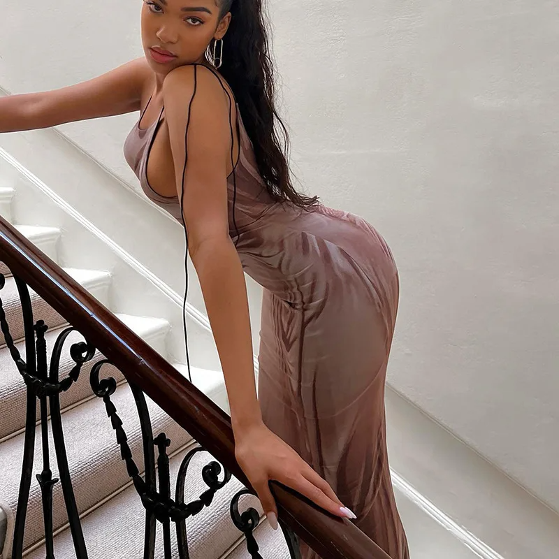 Felena | Damen figurbetontes Abendkleid mit Trägern und rückenfreiem Design