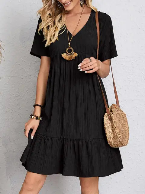 Lisa | Kleid mit V-Ausschnitt für Damen