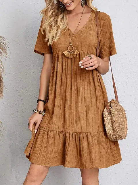 Lisa | Kleid mit V-Ausschnitt für Damen