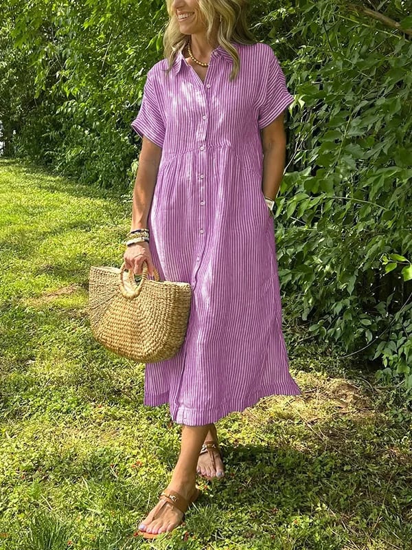 Amirah | Elegant Stripe Dress