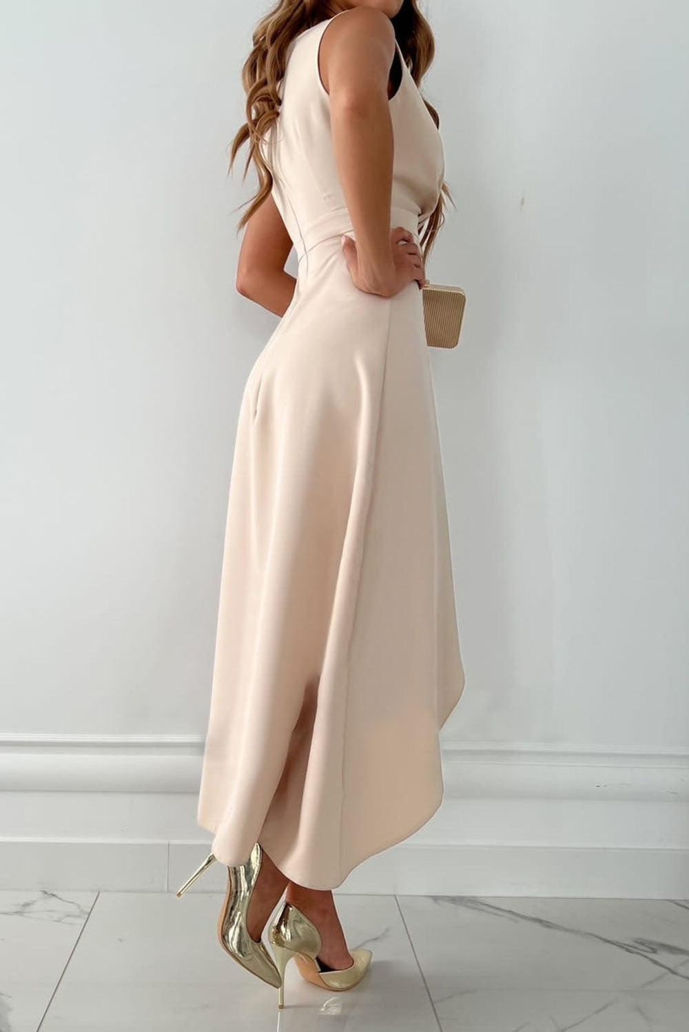 Mandy | Schickes Wickel-Midikleid mit V-Ausschnitt