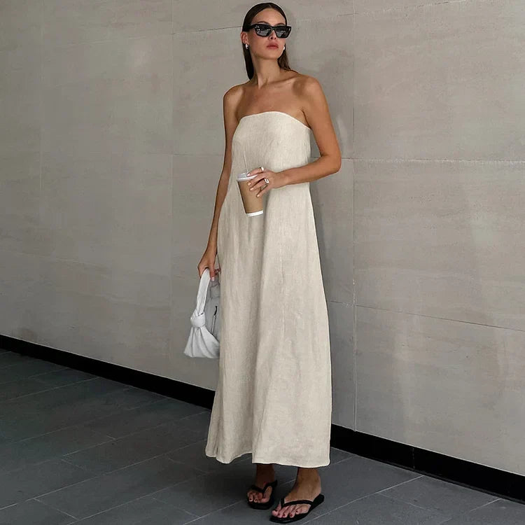 Eden | Stilvolles schulterfreies gestuftes Kleid