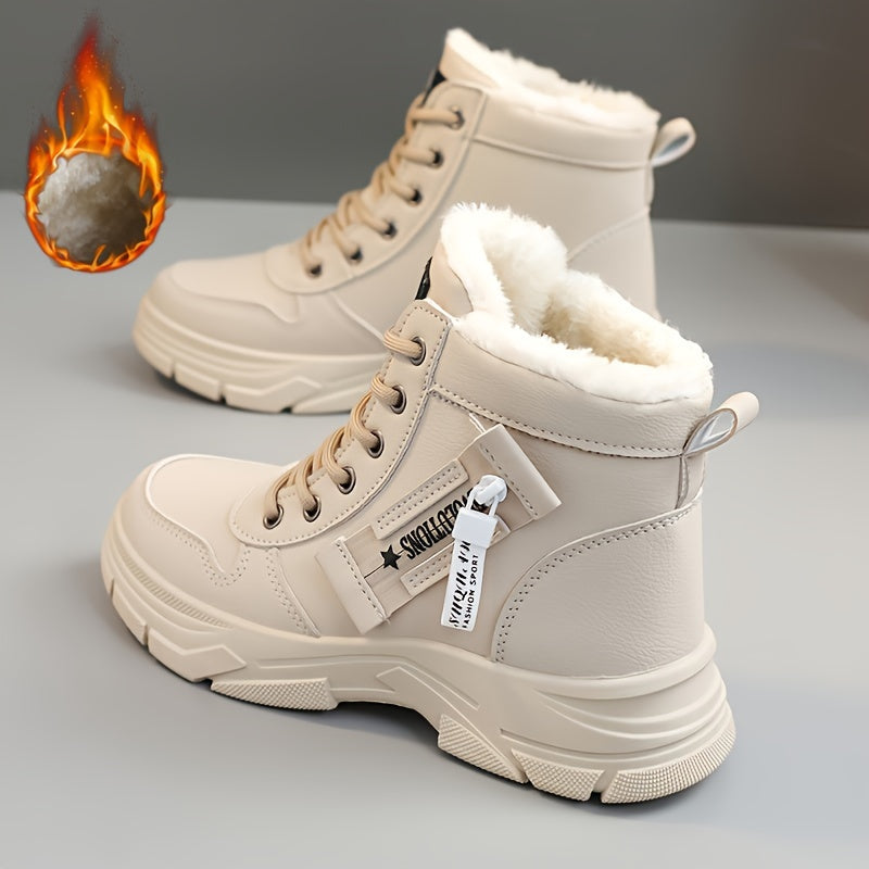 Coline | Gefütterte Plateausohle Schneestiefel