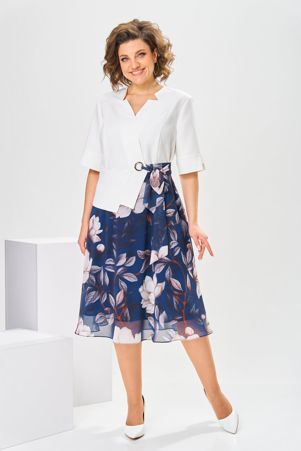 Logan | Premium Kleid aus Baumwolle und Seide