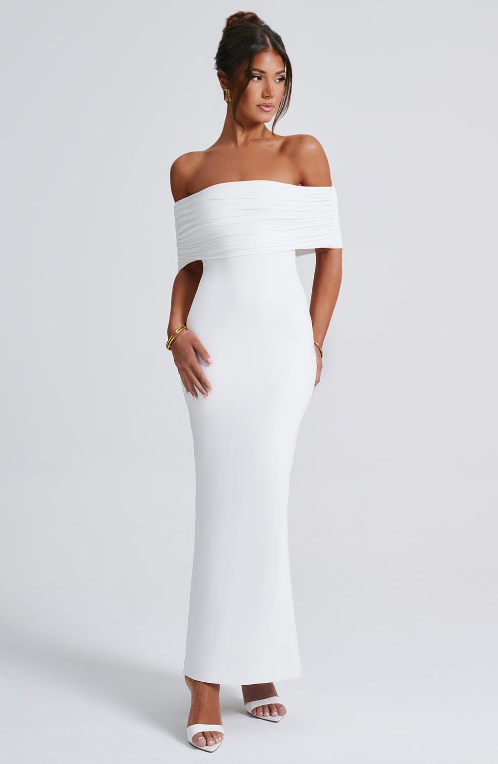 Isadora | Schulterfreies Maxikleid