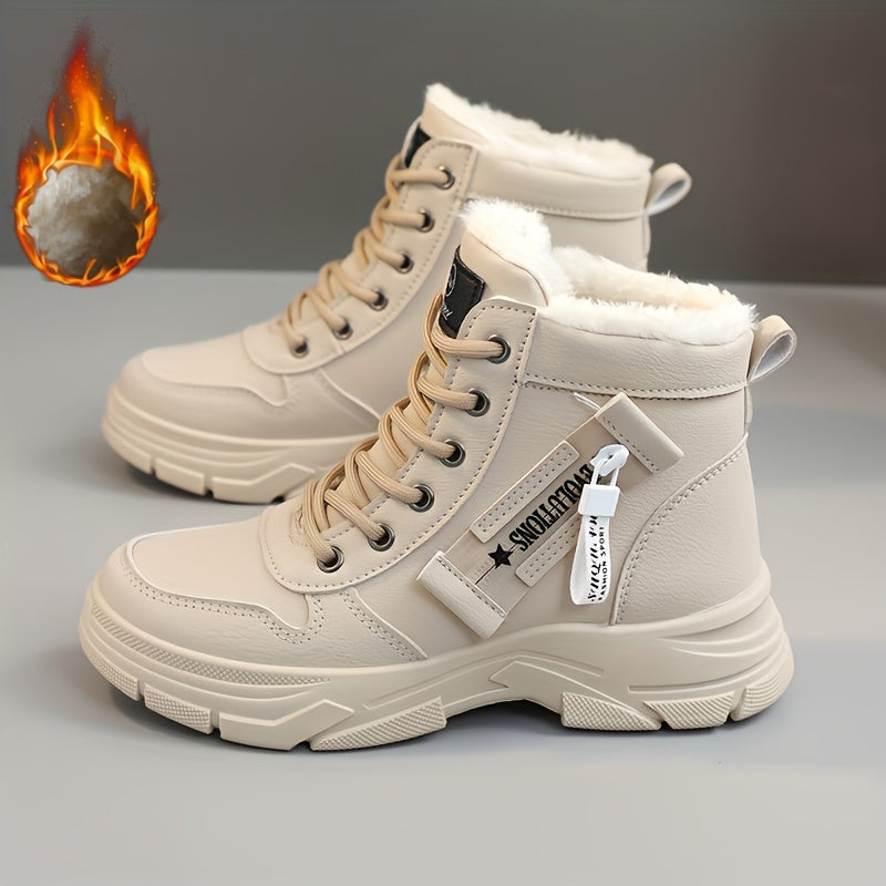 Coline | Gefütterte Plateausohle Schneestiefel