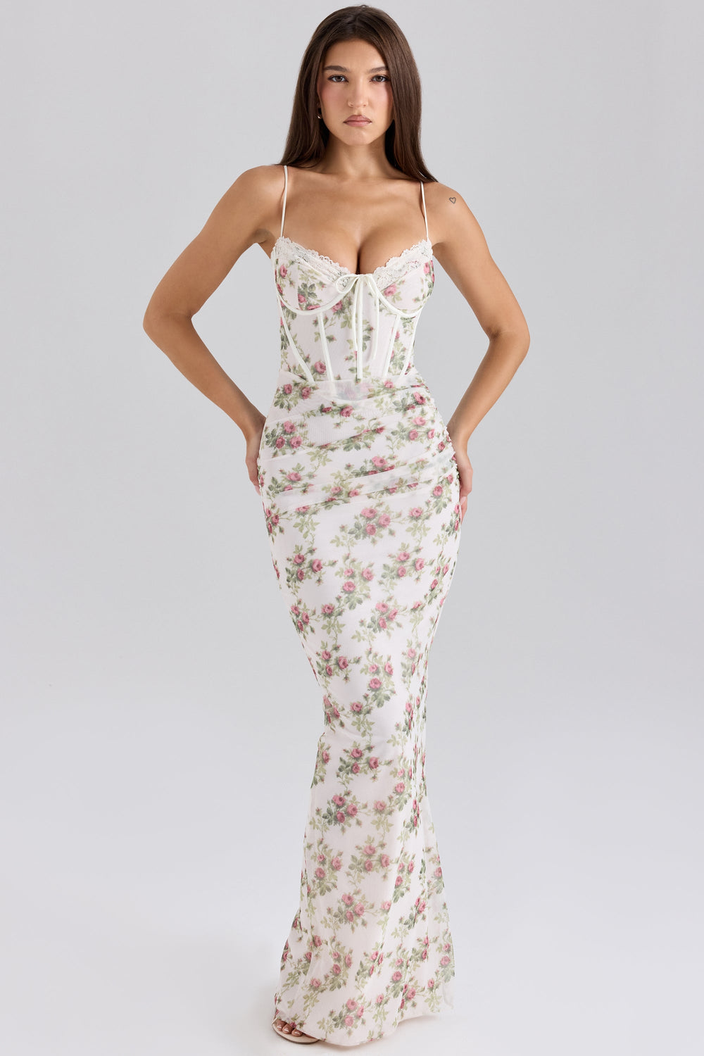 Gavriella | Fließendes Maxikleid mit Blumenmuster