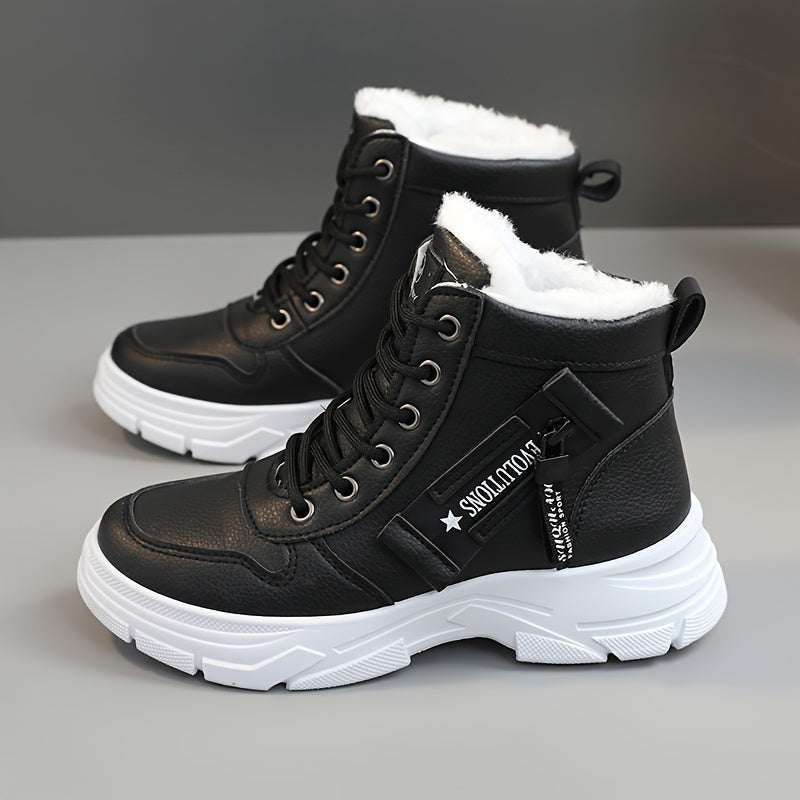 Coline | Gefütterte Plateausohle Schneestiefel