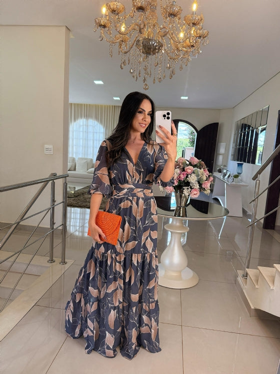Elodie | Kleid Mit Gestreifter Eleganz