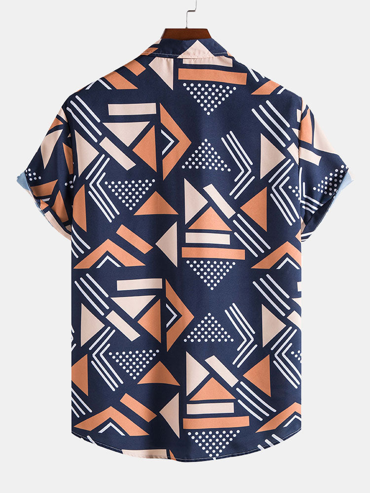 Hemd mit geometrischem Muster & Badehose