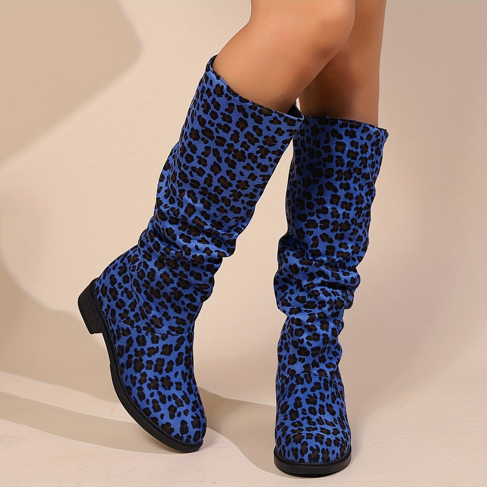 Aria | Stiefel mit Leopardenmuster in Wadenhöhe