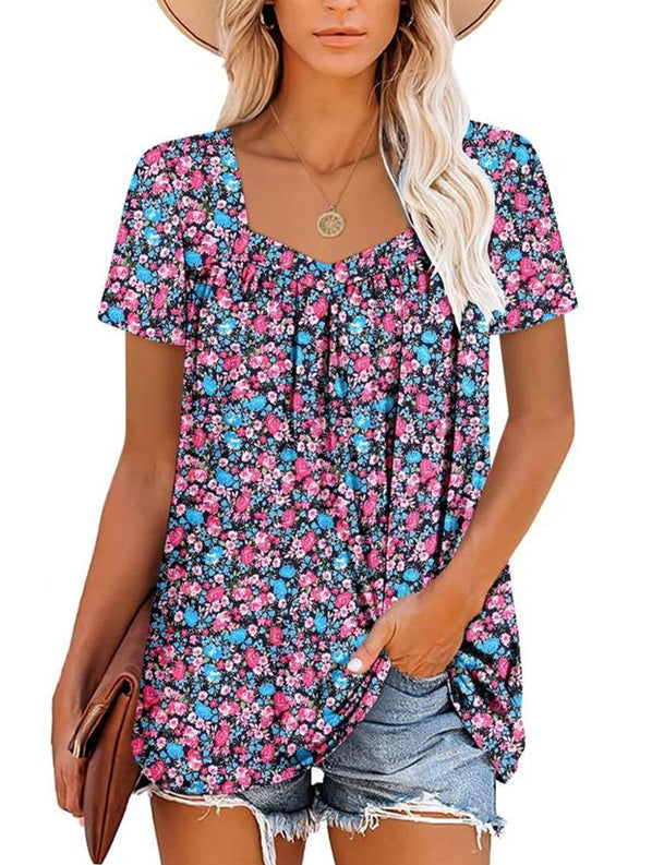 Soreya | Luftiges Top mit Garten-Print