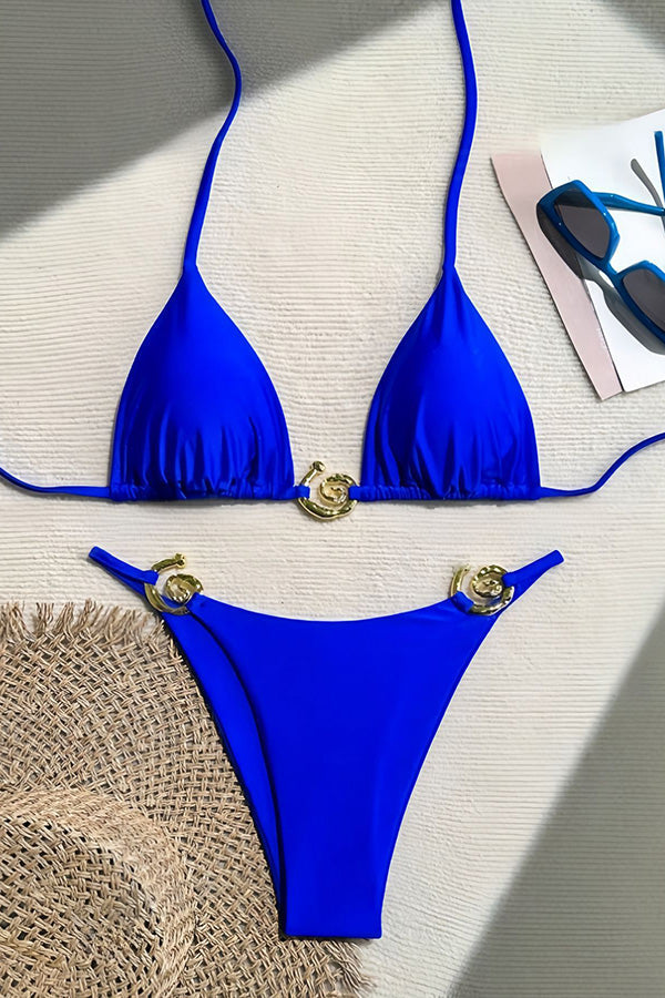 Bianca | Bikini-Zweiteiler mit Metalldetails und Schnürung | Triangel-Modell