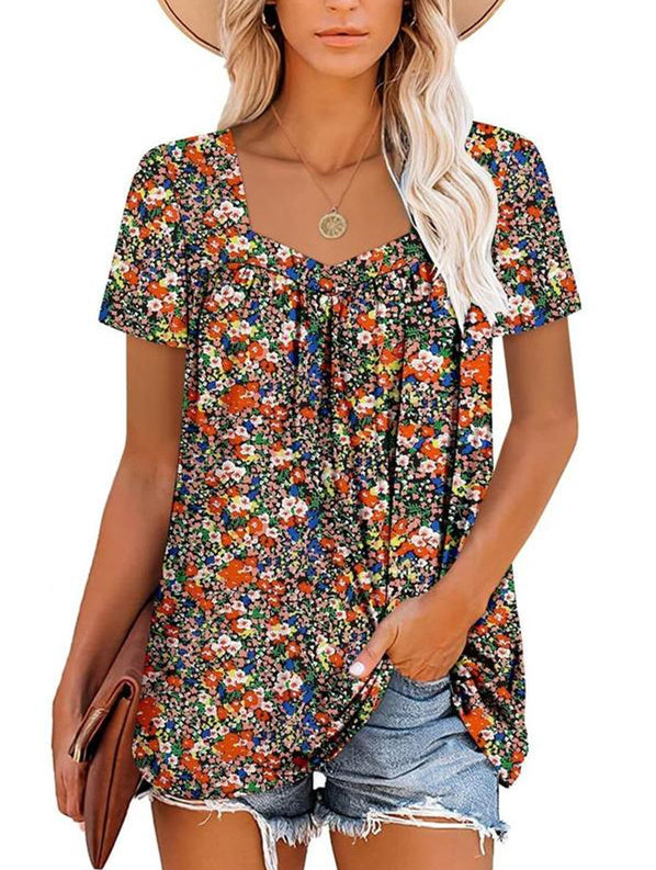 Soreya | Luftiges Top mit Garten-Print