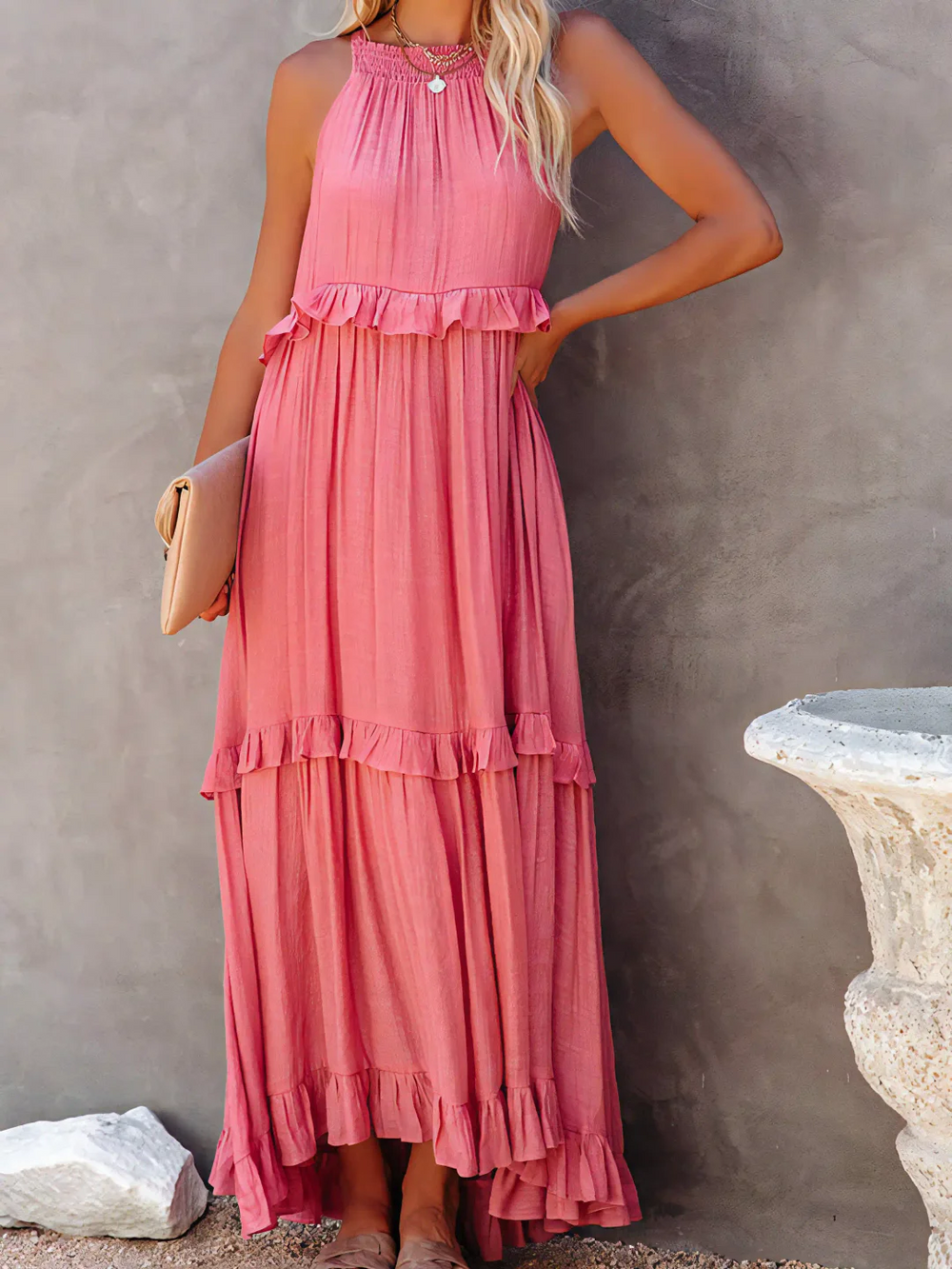 Vesa | Fließendes Kleid mit Rüschen