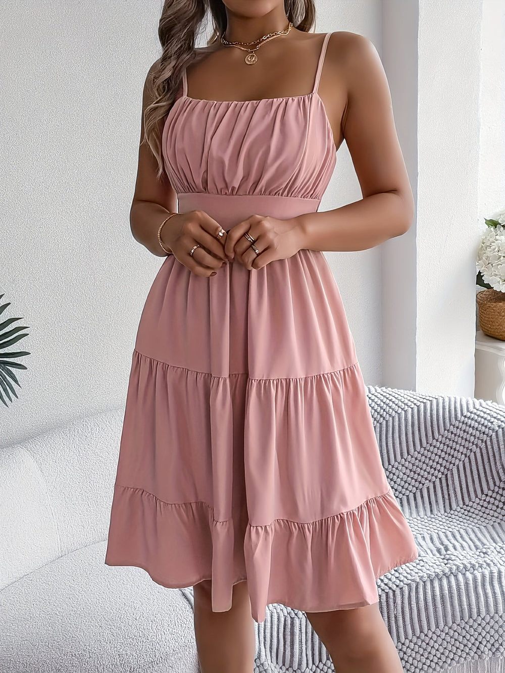 Melina Rüschen-Trägerkleid