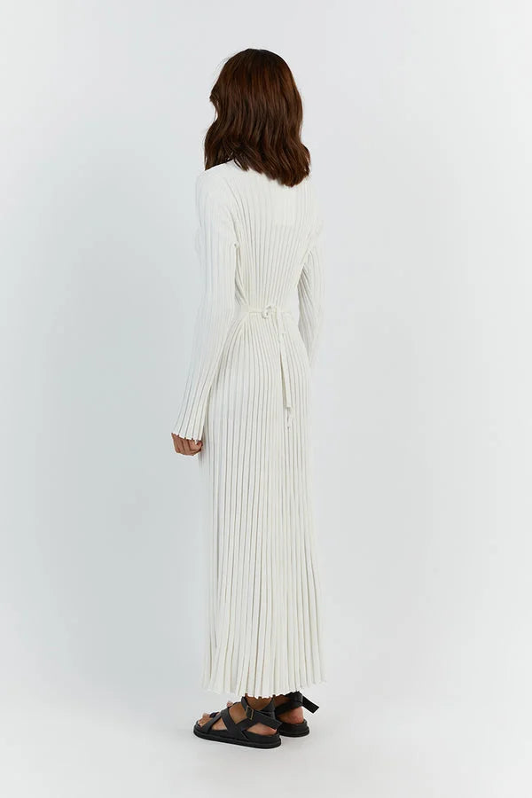 Elodie | Strick-Midikleid mit Rundhalsausschnitt