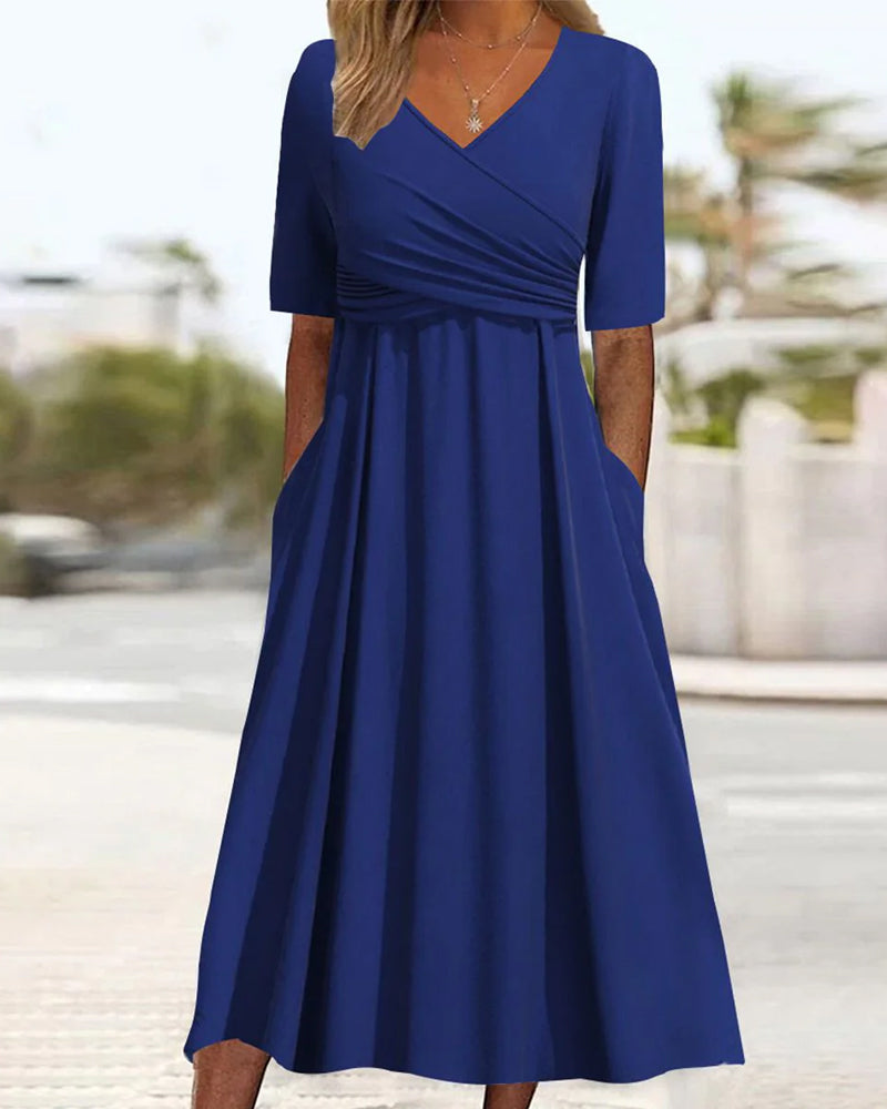 Penelope | Wickelkleid mit kurzen Ärmeln