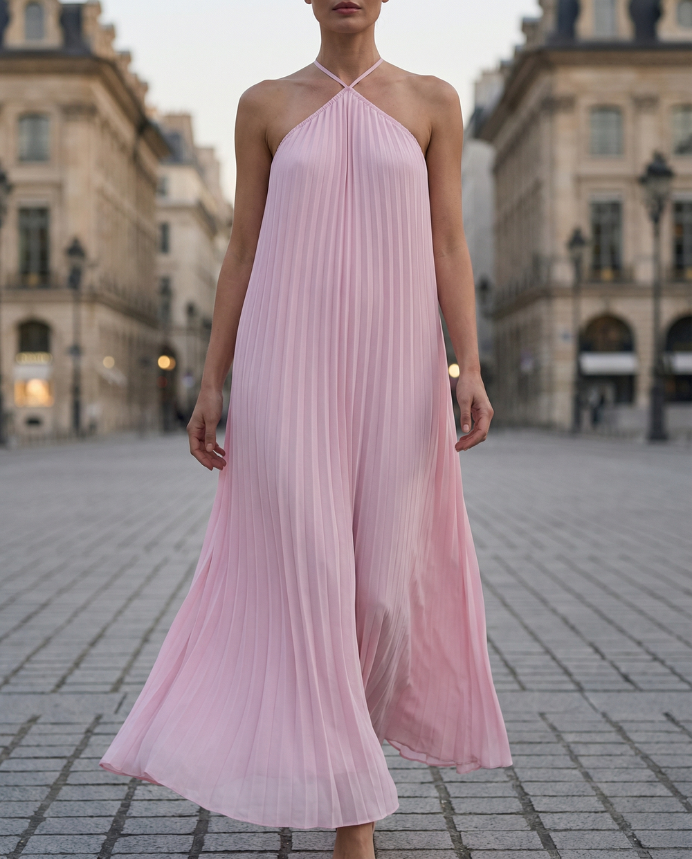 Elegantes trägerloses A-Linien-Maxi-Kleid mit Faltenwurf