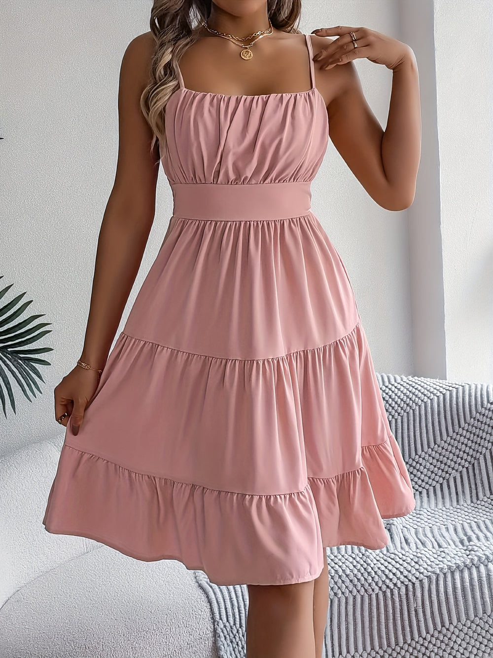Melina Rüschen-Trägerkleid