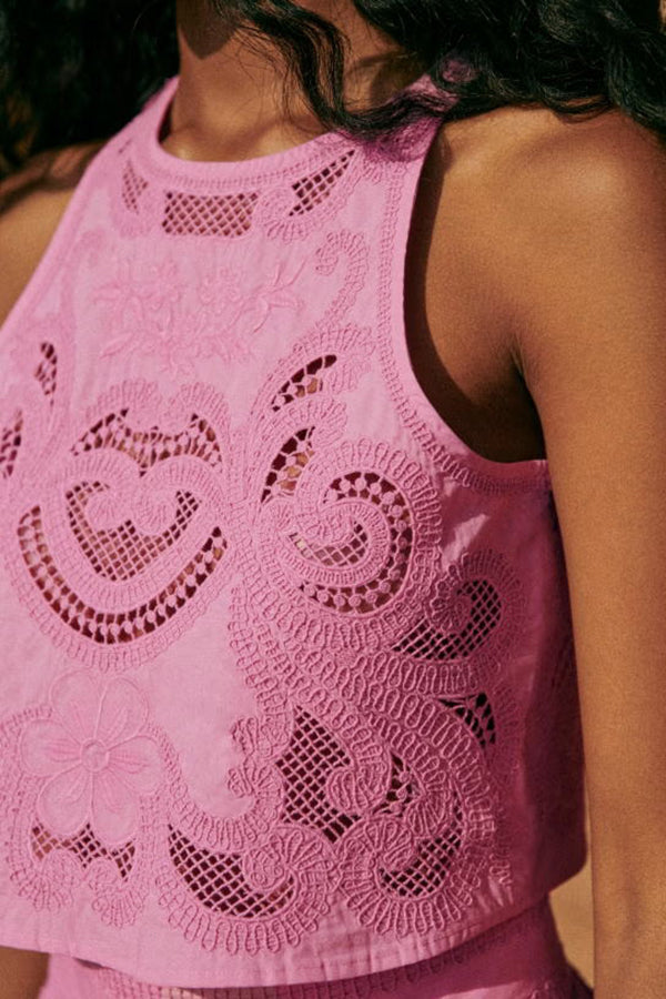 Moise | Rosa Spitzen-Set
