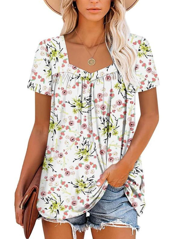 Soreya | Luftiges Top mit Garten-Print