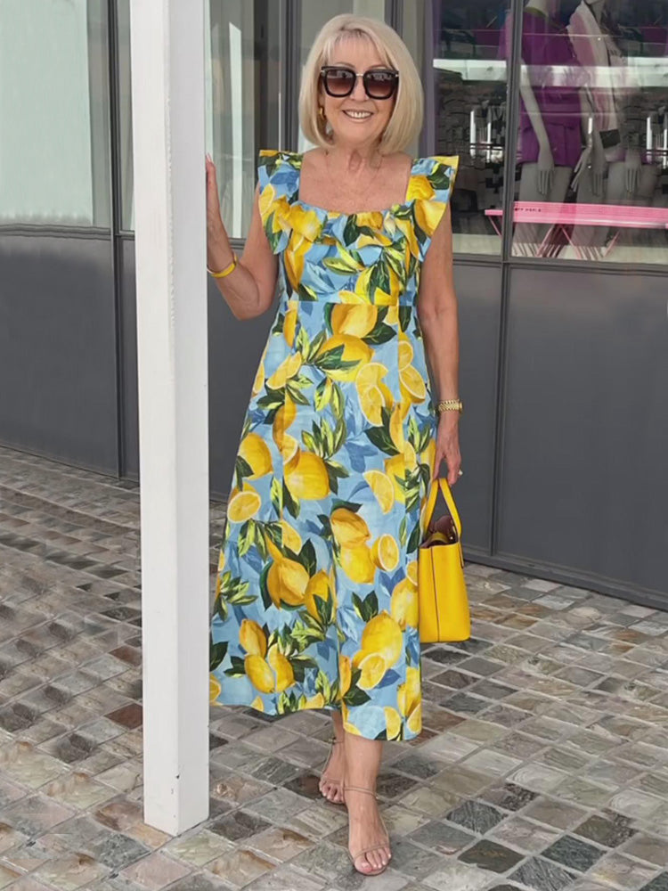 VanDeZaar | Limón | Sommerkleid mit Zitronenprint