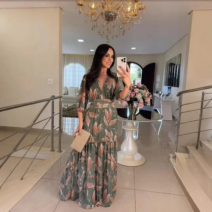 Elodie | Kleid Mit Gestreifter Eleganz