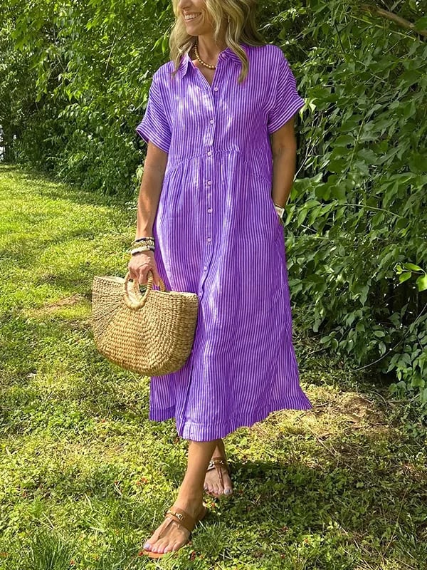 Amirah | Elegant Stripe Dress