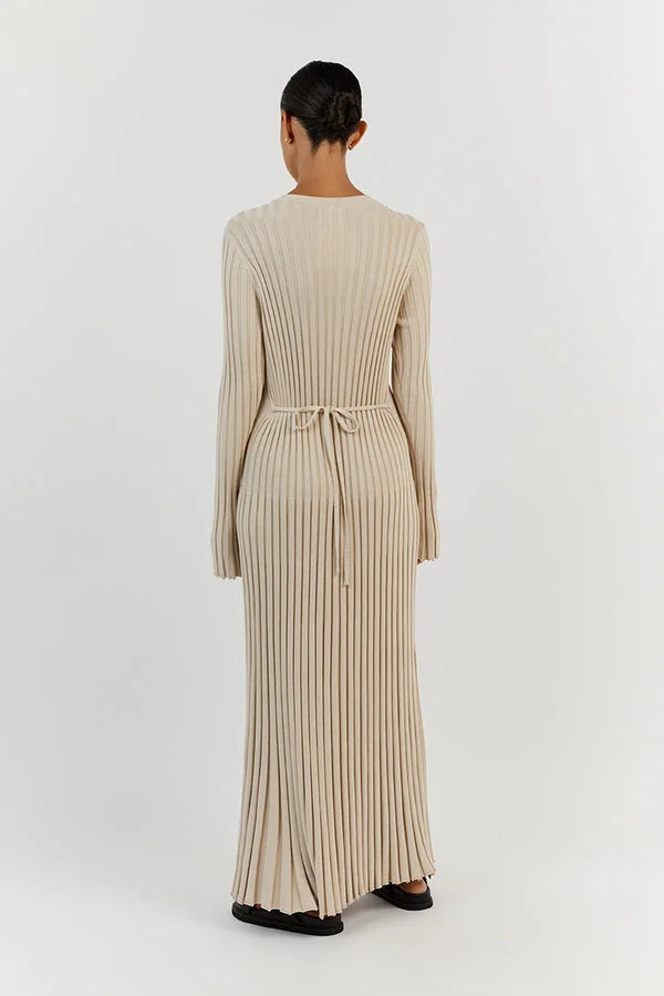 Elodie | Strick-Midikleid mit Rundhalsausschnitt
