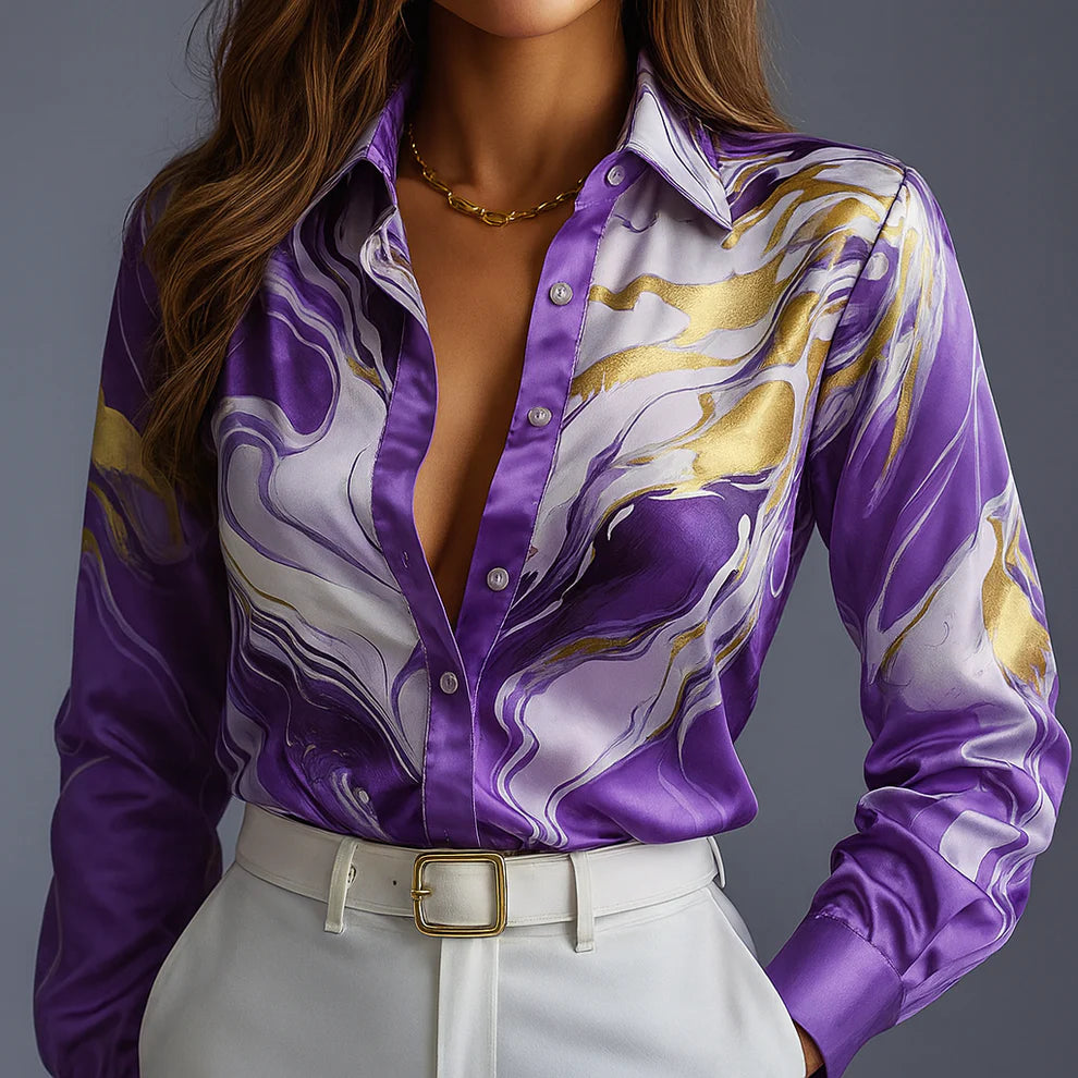Leora | Satin Flow Hemd