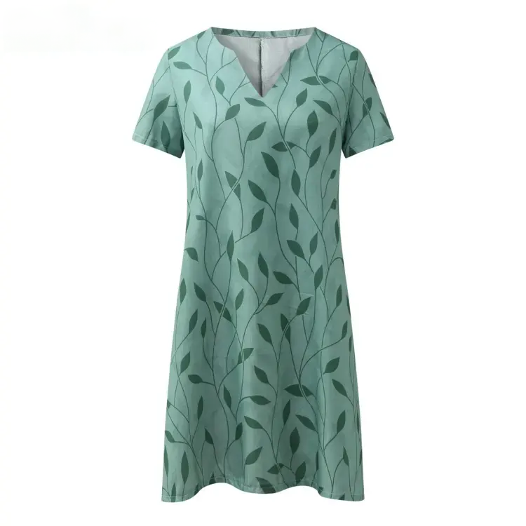 Liora | Soft Fit Gemustertes Midikleid