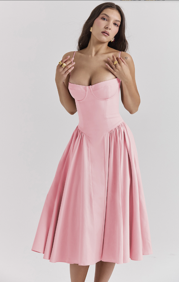 Michaela | Ärmelloses Midikleid