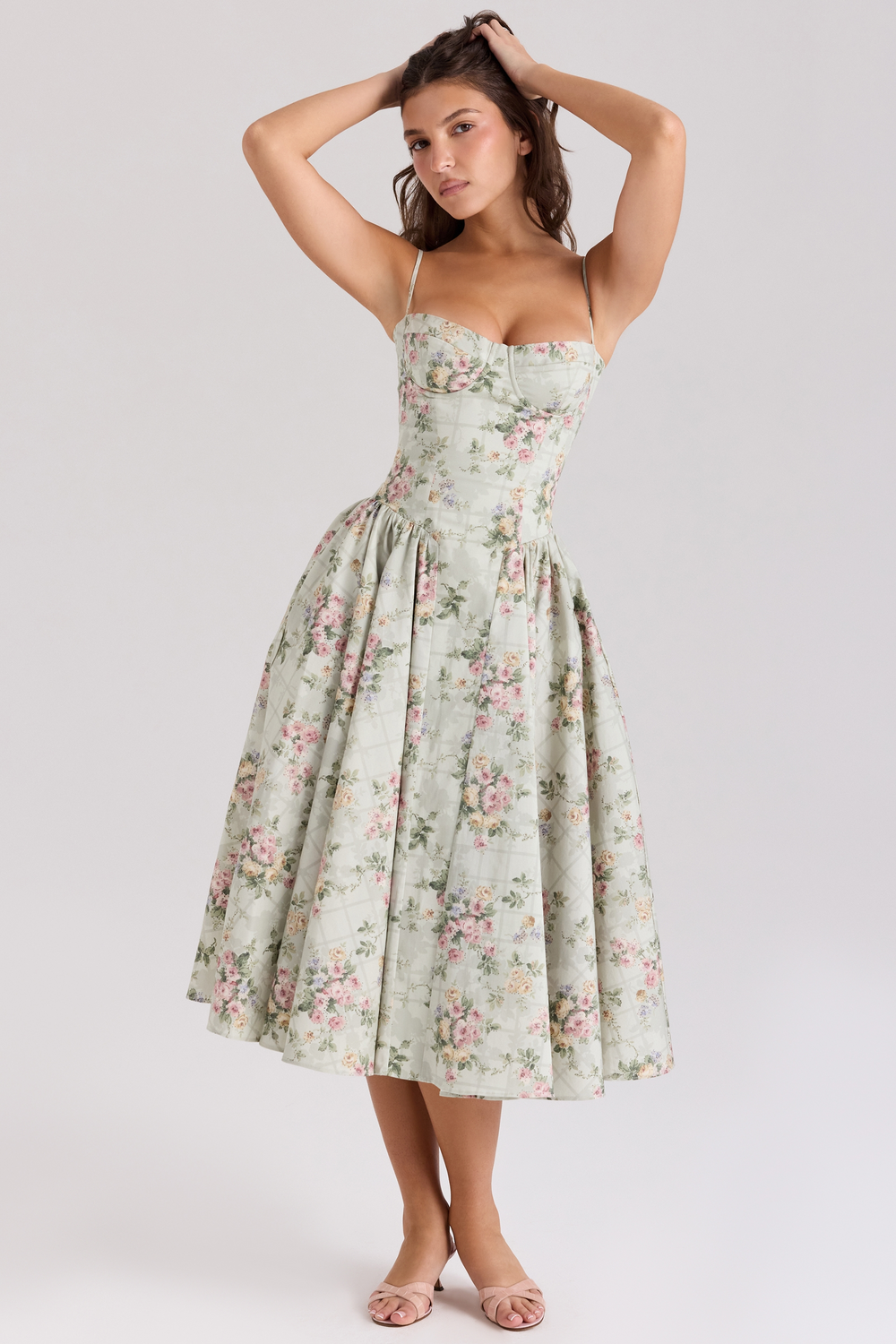 Coralie | Florales Korsettkleid