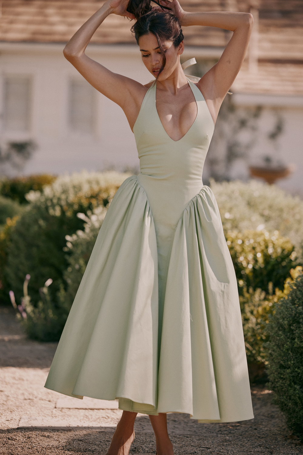 Liana | Gerafftes Midikleid