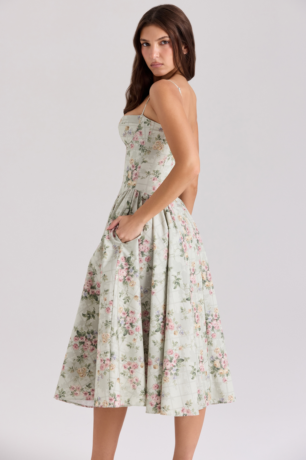 Coralie | Florales Korsettkleid