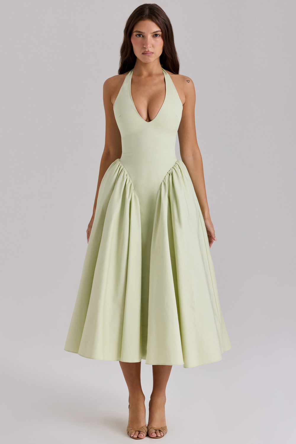 Liana | Gerafftes Midikleid