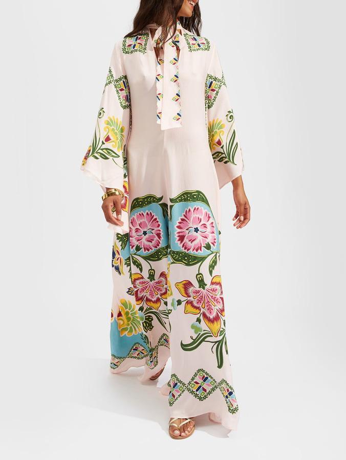 Eileen | Florales Maxikleid mit langen Ärmeln