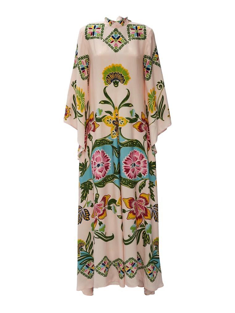 Exquisites, fließendes Maxikleid mit sonnigem Blumenprint